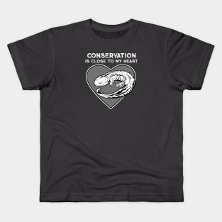 Hellbender Conservation Heart Kids T-Shirt